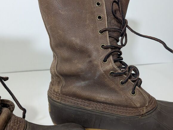 Vintage LL Bean Boots Mens 7M Brown Duck Boots Maine Hunting Shoe main image 8